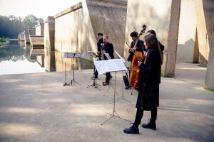 Edson Ensemble in het Waterloopbos. Foto: Cees Hartman