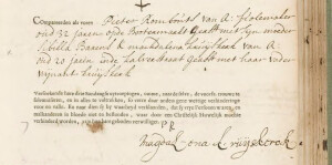 Ondertrouwregister huwelijk Pieter Rombouts-Magdalena Kruijskerck. Bron: Stadsarchief van Amsterdam.