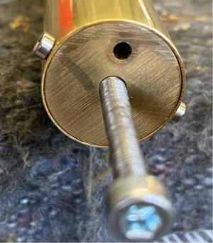 Detail van het stemmechaniek.